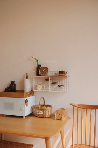 Kệ lưu trữ sắt gỗ phong cách Retro 02