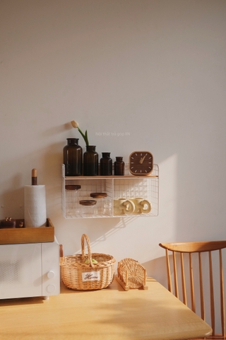 Kệ lưu trữ sắt gỗ phong cách Retro 02