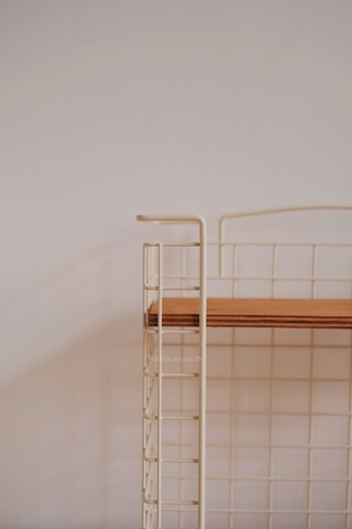 Kệ lưu trữ sắt gỗ phong cách Retro 01