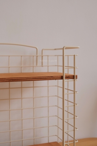 Kệ lưu trữ sắt gỗ phong cách Retro 01