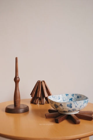 Bộ lót nồi gỗ hình cây