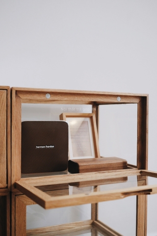 Hộp gỗ kính 30x38x23cm