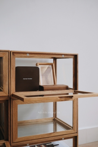 Hộp gỗ kính 30x38x23cm