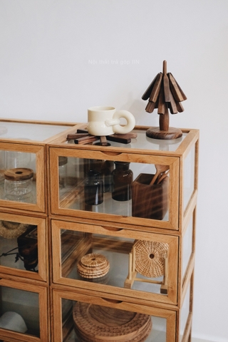 Hộp gỗ kính 30x38x23cm