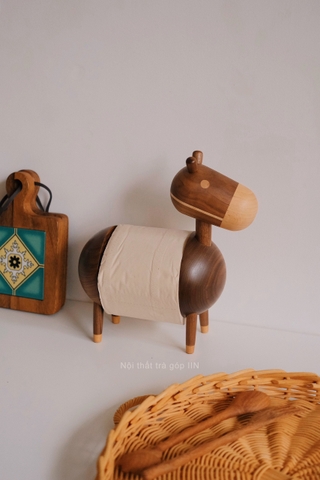 Lừa gỗ để khăn giấy cuộn