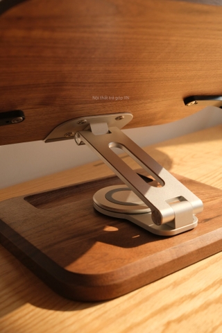 Giá đỡ gỗ 03 máy tính, ipad, sách ...