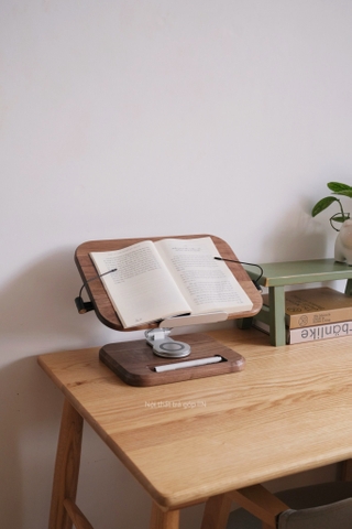 Giá đỡ gỗ 03 máy tính, ipad, sách ...