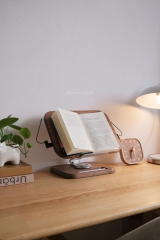 Giá đỡ gỗ 03 máy tính, ipad, sách ...