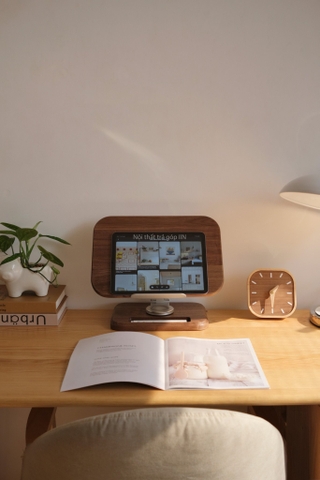 Giá đỡ gỗ 03 máy tính, ipad, sách ...