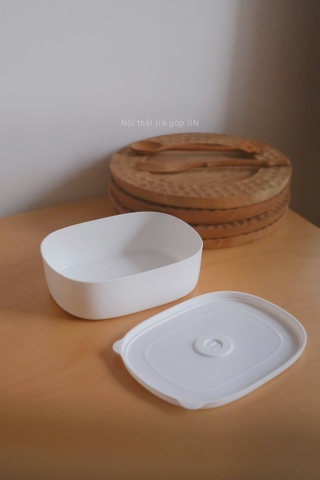 Hộp nhựa đựng thực phẩm - Lớn trắng trong