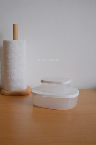 Hộp nhựa đựng thực phẩm - Lớn trắng trong