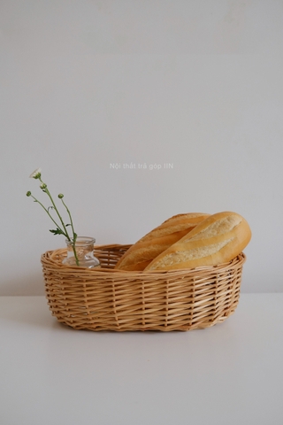 Khay mây bánh mì 02 - lớn 20x30x9cm