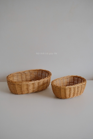 Khay mây bánh mì 02 - lớn 20x30x9cm