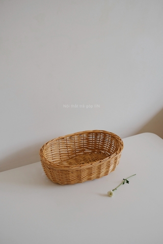 Khay mây bánh mì 02 - lớn 20x30x9cm