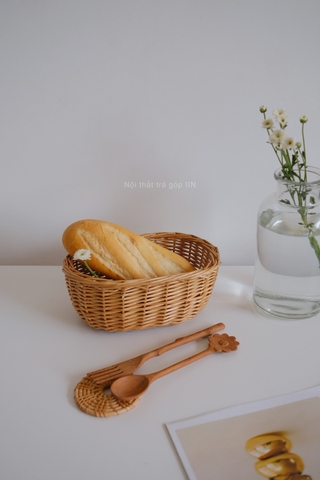 Khay mây bánh mì 02 - lớn 20x30x9cm