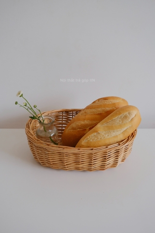 Khay mây bánh mì 02 - lớn 20x30x9cm