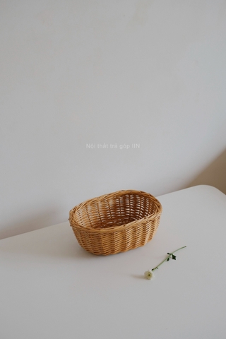 Khay mây bánh mì 02 - lớn 20x30x9cm