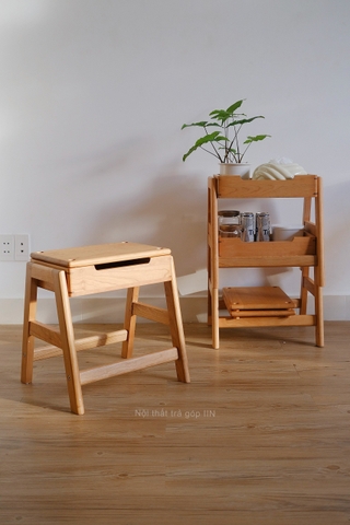 Ghế đẩu gỗ có thể chồng lên nhau