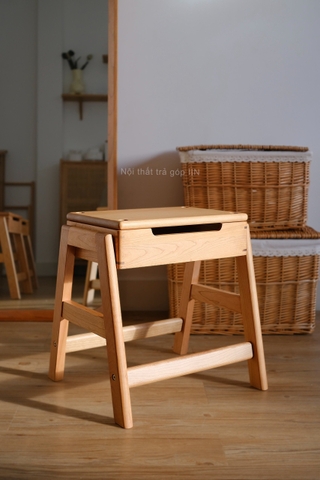 Ghế đẩu gỗ có thể chồng lên nhau