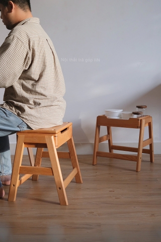 Ghế đẩu gỗ có thể chồng lên nhau