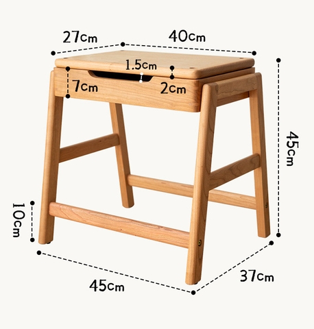 Ghế đẩu gỗ có thể chồng lên nhau