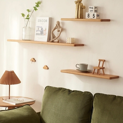 kệ gỗ treo tường gỗ nguyên khối anh đào