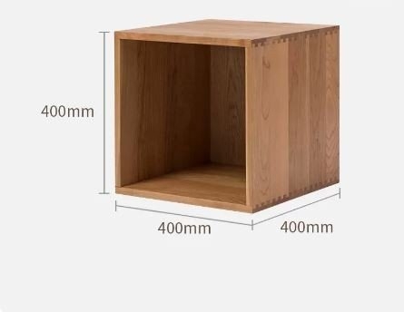 kệ gỗ tối giản có thể xếp chồng - có hậu 40x40x40cm (5 mặt) - gỗ sồi