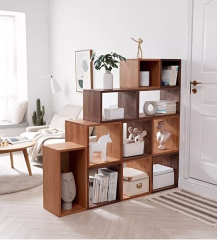 kệ gỗ tối giản có thể xếp chồng