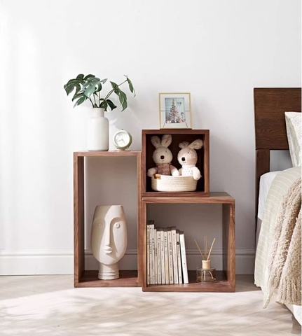 kệ gỗ tối giản có thể xếp chồng