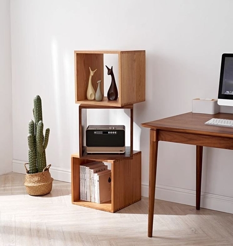 kệ gỗ tối giản có thể xếp chồng