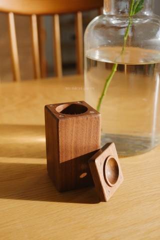 Hủ đựng tăm gỗ óc chó