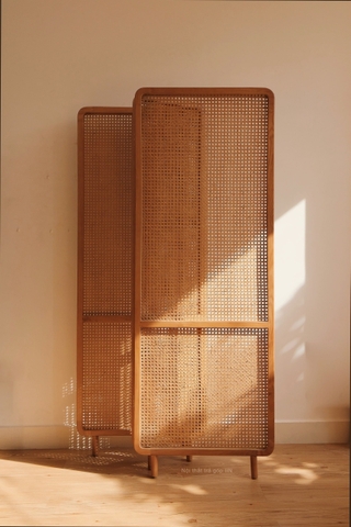 Mành 03 khung gỗ tần bì - mây tự nhiên