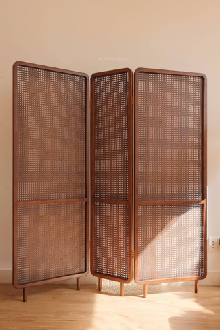 Mành 03 khung gỗ tần bì - mây tự nhiên