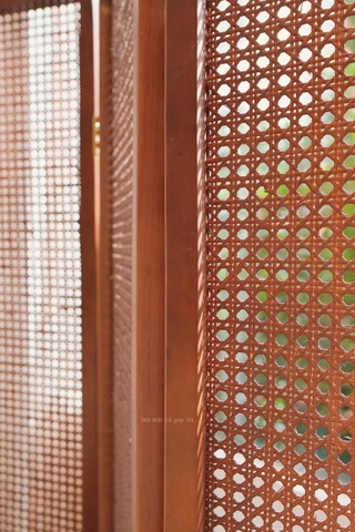 Mành 03 khung gỗ tần bì - mây tự nhiên