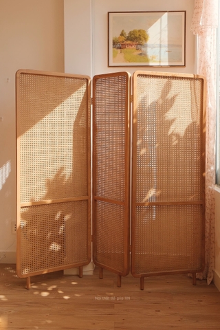 Mành 03 khung gỗ tần bì - mây tự nhiên