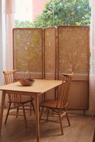 Mành 03 khung gỗ tần bì - mây tự nhiên