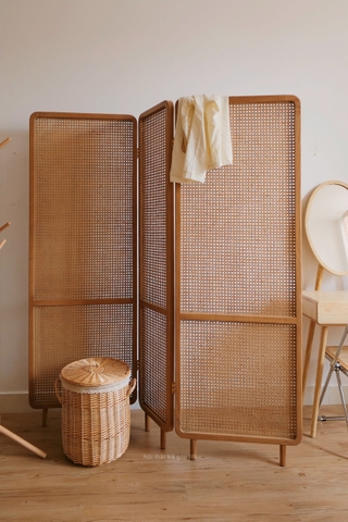 Mành 03 khung gỗ tần bì - mây tự nhiên