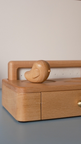 Hộp trang sức 09 gỗ sồi có thanh treo