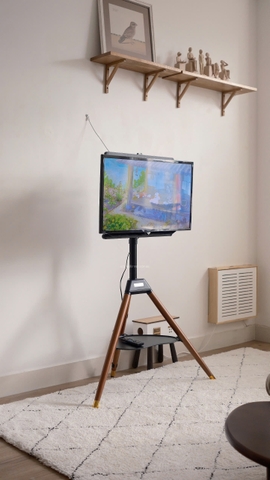 Kệ TV - 3 chân gỗ có khay 43-65 inch
