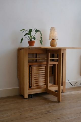 Bộ bàn ăn gấp gọn