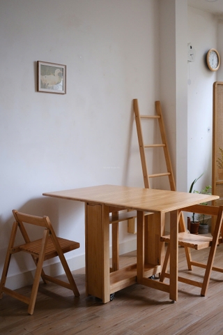 Bộ bàn ăn gấp gọn