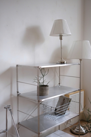 Kệ đứng khung inox- full inox