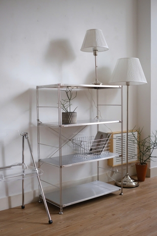 Kệ đứng khung inox- full inox