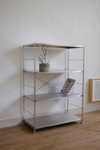 Kệ đứng khung inox- full inox