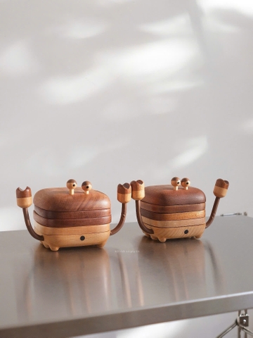 Lót ly hình cua - gỗ xoan đào và gỗ sồi