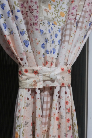 Rèm 14 họa tiết vải ghép