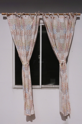 Rèm 14 họa tiết vải ghép