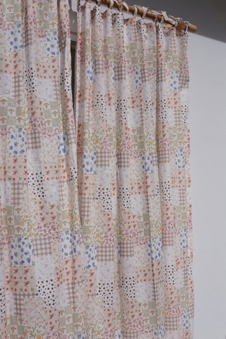 Rèm 14 họa tiết vải ghép