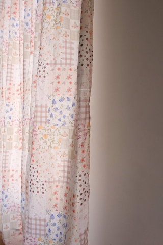 Rèm 14 họa tiết vải ghép