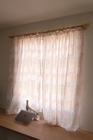 Rèm 14 họa tiết vải ghép